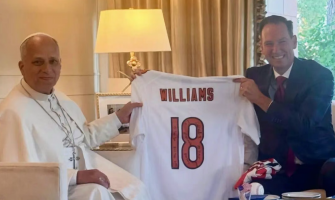NFL No. 1 Overall Pick Gifts Jersey to New Pope
