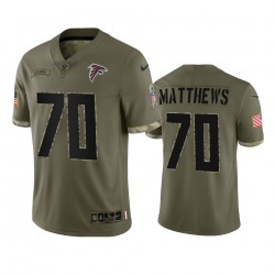 Atlanta Falcons Jake Matthews 70 Nike 2022 Salute to Service NFL Jersey Atlanta Falcons Jake Matthews 70 Nike 2022 Salute to Service NFL Jersey