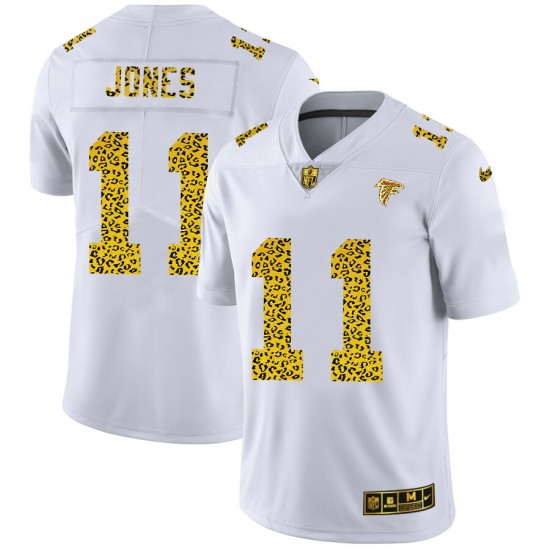 Atlanta Falcons Julio Jones 11 Nike Flocked Leopard Print White NFL Jersey