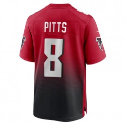 Atlanta Falcons Kyle Pitts 8 Nike Red 2021 Draft NFL Jersey