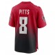 Atlanta Falcons Kyle Pitts 8 Nike Red 2021 Draft NFL Jersey