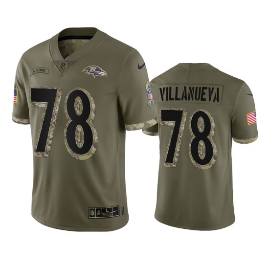 Baltimore Ravens Alejandro Villanueva 78 Nike 2022 Salute to Service NFL Jersey