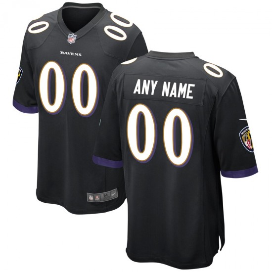 Baltimore Ravens Custom Black NFL Jersey