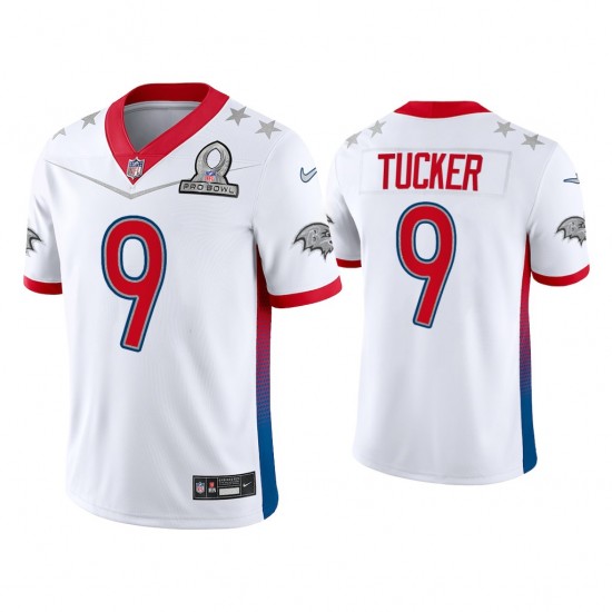 Baltimore Ravens Justin Tucker 9 Nike White 2022 AFC Pro Bowl NFL Jersey