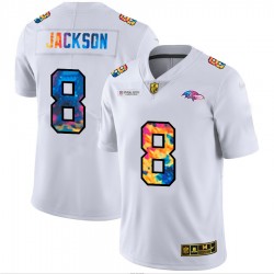 Baltimore Ravens Lamar Jackson 8 Nike 2020 Multicolor White NFL Jersey Baltimore Ravens Lamar Jackson 8 Nike 2020 Multicolor White NFL Jersey