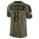 Baltimore Ravens Lamar Jackson 8 Nike 2021 Salute to Service NFL Jersey