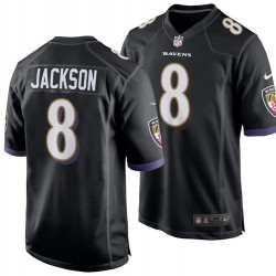 Baltimore Ravens Lamar Jackson 8 Nike Black NFL Jersey