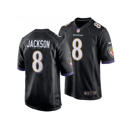 Baltimore Ravens Lamar Jackson 8 Nike Black NFL Jersey