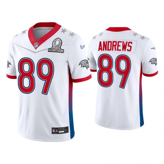 Baltimore Ravens Mark Andrews 89 Nike White 2022 AFC Pro Bowl NFL Jersey