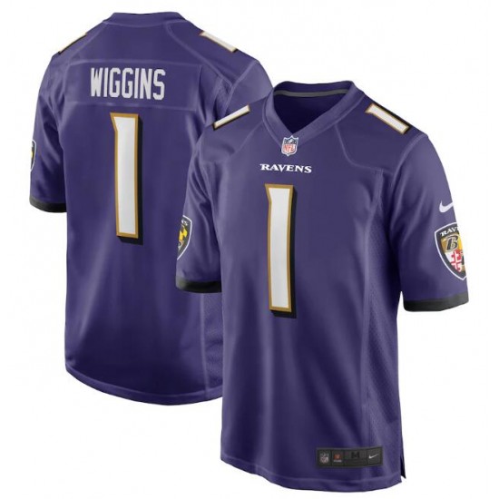 Baltimore Ravens Nate Wiggins Nike Purple 2024 Draft NFL Jersey