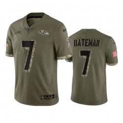 Baltimore Ravens Rashod Bateman 7 Nike 2022 Salute to Service NFL Jersey Baltimore Ravens Rashod Bateman 7 Nike 2022 Salute to Service NFL Jersey