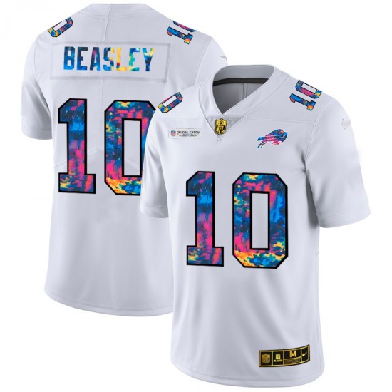 Buffalo Bills Cole Beasley 10 Nike 2020 Multicolor White NFL Jersey