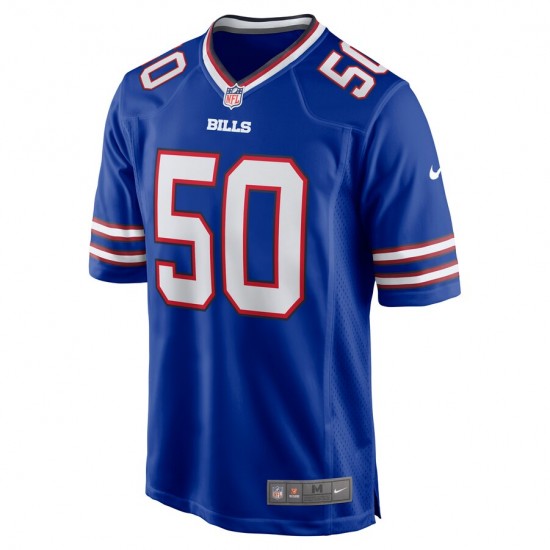 Buffalo Bills Gregory Rousseau 50 Nike Royal 2021 Draft NFL Jersey