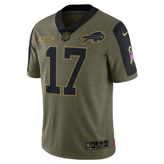 Buffalo Bills Josh Allen 17 Nike 2021 Salute to Service NFL Jersey