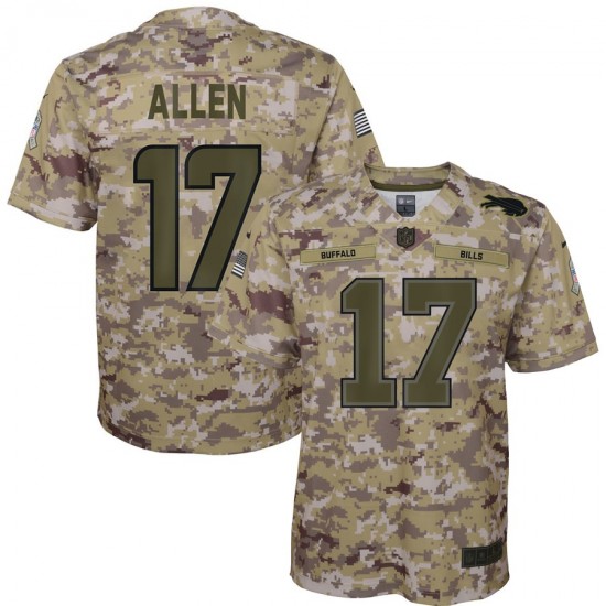 Buffalo Bills Josh Allen 17 Nike Salute to Service NFL Jersey