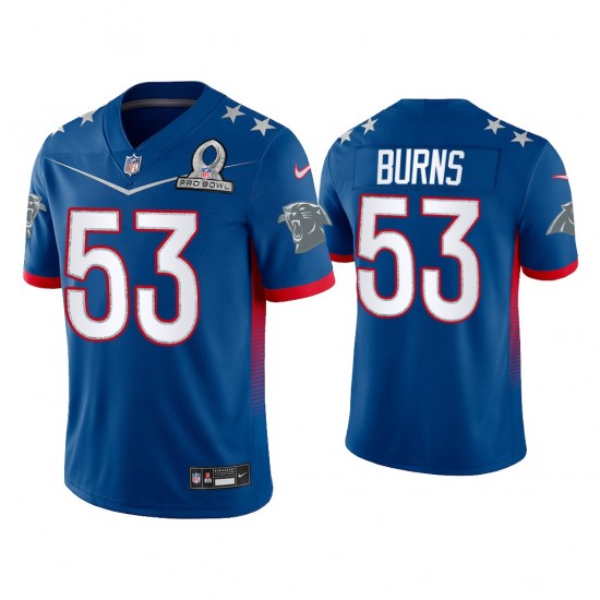 Carolina Panthers Brian Burns 53 Nike Royal 2022 NFC Pro Bowl NFL Jersey