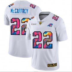 Carolina Panthers Christian McCaffrey 22 Nike 2020 Multicolor White NFL Jersey Carolina Panthers Christian McCaffrey 22 Nike 2020 Multicolor White NFL Jersey