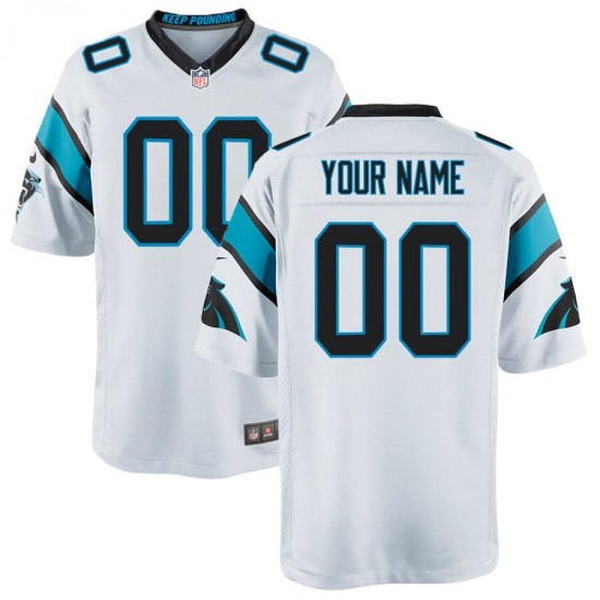 Carolina Panthers Custom White NFL Jersey