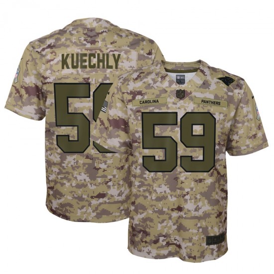 Carolina Panthers Luke Kuechly 59 Nike Salute to Service NFL Jersey