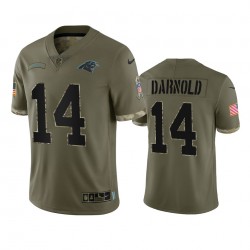 Carolina Panthers Sam Darnold 14 Nike 2022 Salute to Service NFL Jersey Carolina Panthers Sam Darnold 14 Nike 2022 Salute to Service NFL Jersey