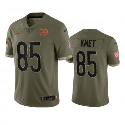 Chicago Bears Cole Kmet 85 Nike 2022 Salute to Service NFL Jersey