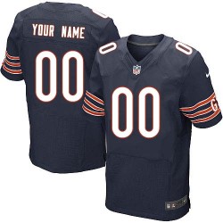 Chicago Bears Custom Navy NFL Jersey