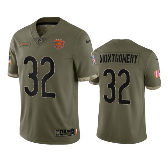 Chicago Bears David Montgomery 32 Nike 2022 Salute to Service NFL Jersey
