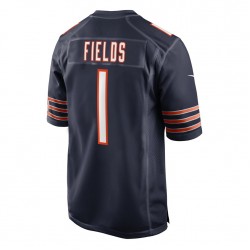 Chicago Bears Justin Fields 1 Nike Navy Blue 2021 Draft NFL Jersey