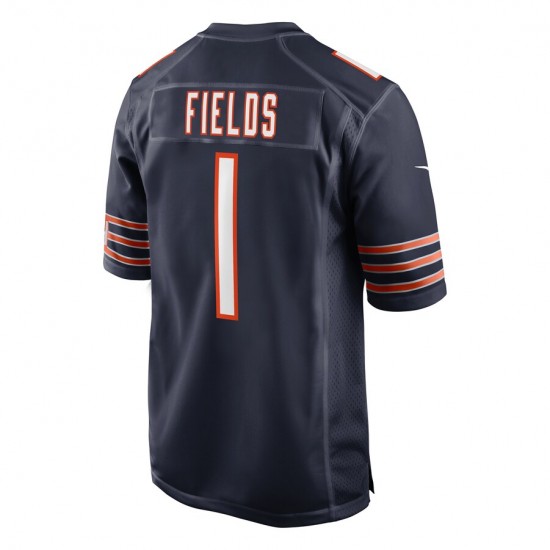 Chicago Bears Justin Fields 1 Nike Navy Blue 2021 Draft NFL Jersey