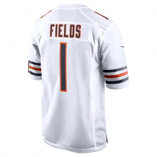 Chicago Bears Justin Fields 1 Nike White 2021 Draft NFL Jersey