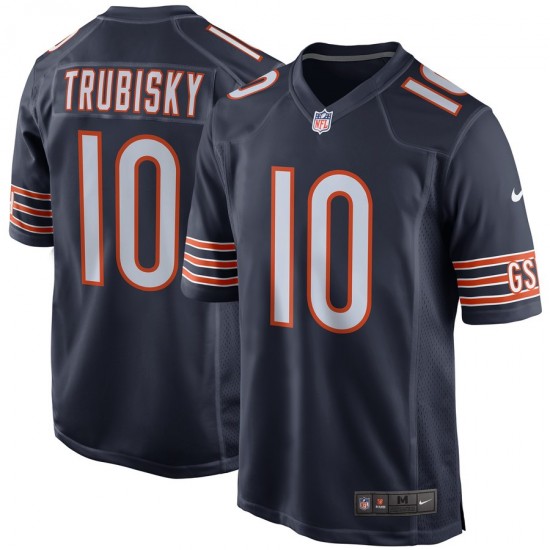 Chicago Bears Mitchell Trubisky 10 Nike Navy NFL Jersey