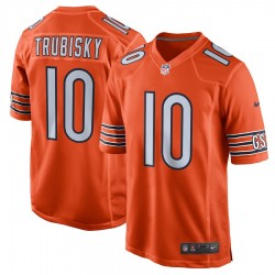 Chicago Bears Mitchell Trubisky 10 Nike Orange NFL Jersey
