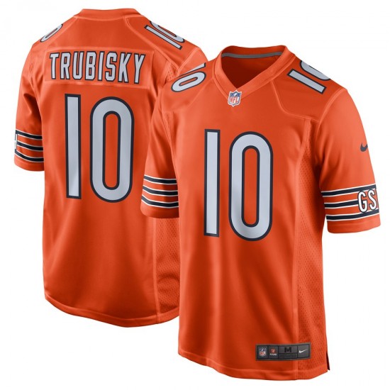 Chicago Bears Mitchell Trubisky 10 Nike Orange NFL Jersey