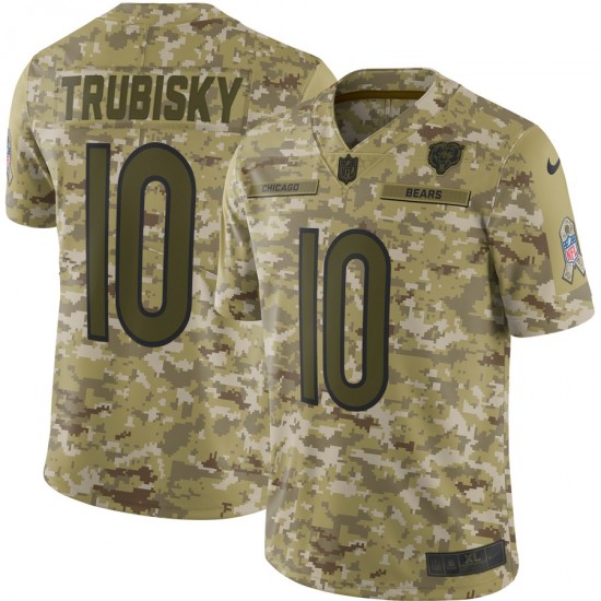 Chicago Bears Mitchell Trubisky 10 Nike Salute to Service NFL Jersey