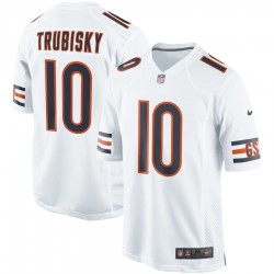 Chicago Bears Mitchell Trubisky 10 Nike White NFL Jersey