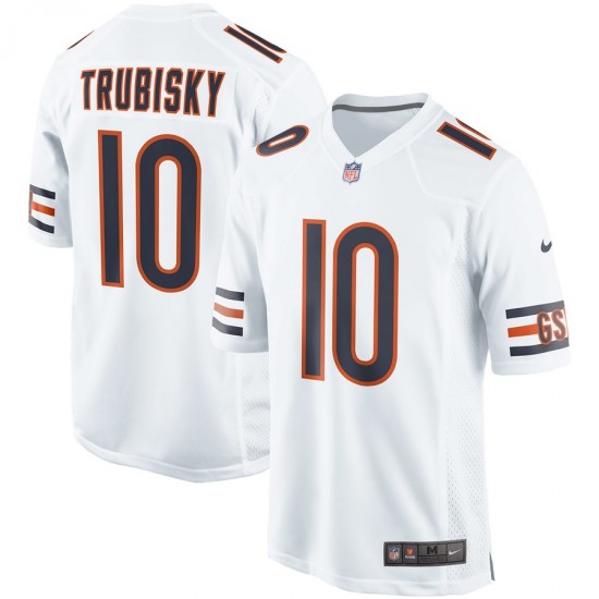 Chicago Bears Mitchell Trubisky 10 Nike White NFL Jersey