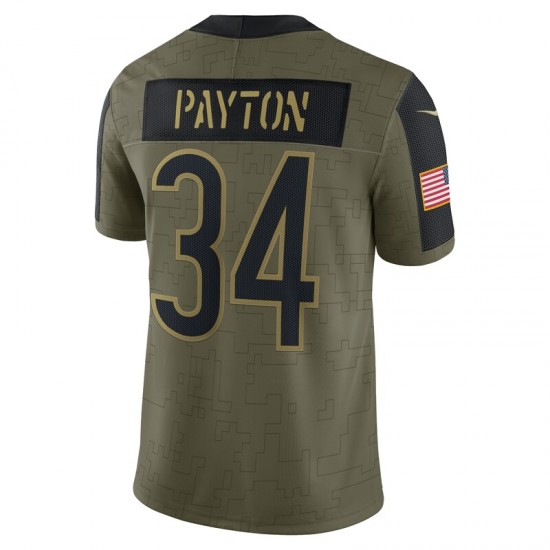 Chicago Bears Walter Payton 34 Nike 2021 Salute to Service NFL Jersey