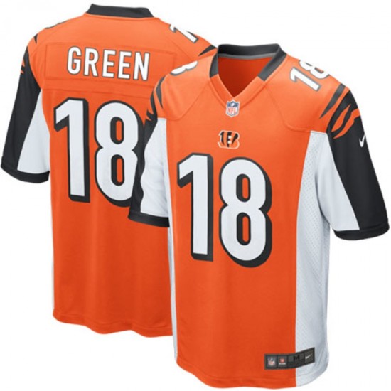 Cincinnati Bengals A. J. Green 18 Nike Orange NFL Jersey
