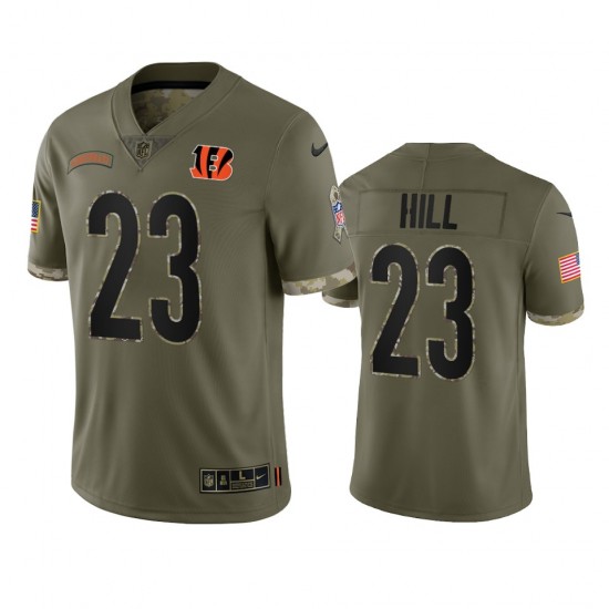 Cincinnati Bengals Daxton Hill 23 Nike 2022 Salute to Service NFL Jersey
