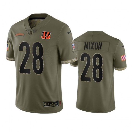 Cincinnati Bengals Joe Mixon 28 Nike 2022 Salute to Service NFL Jersey