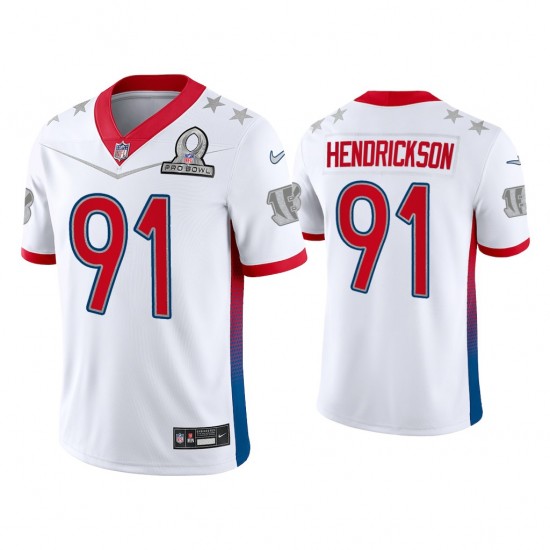 Cincinnati Bengals Trey Hendrickson 91 Nike White 2022 AFC Pro Bowl NFL Jersey