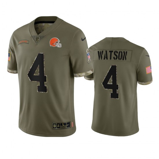 Cleveland Browns Deshaun Watson 4 Nike 2022 Salute to Service NFL Jersey