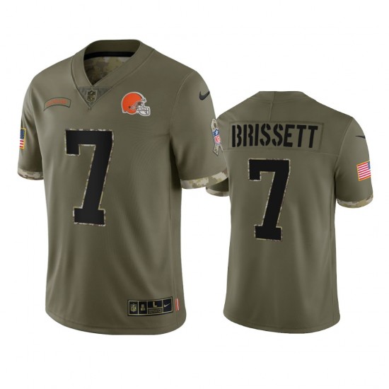 Cleveland Browns Jacoby Brissett 7 Nike 2022 Salute to Service NFL Jersey