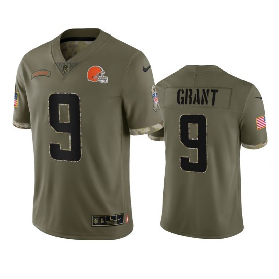 Cleveland Browns Jakeem Grant 9 Nike 2022 Salute to Service NFL Jersey