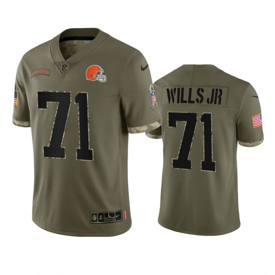 Cleveland Browns Jedrick Wills 71 Nike 2022 Salute to Service NFL Jersey