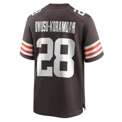 Cleveland Browns Jeremiah Owusu-Koramoah 28 Nike Brown 2021 Draft NFL Jersey