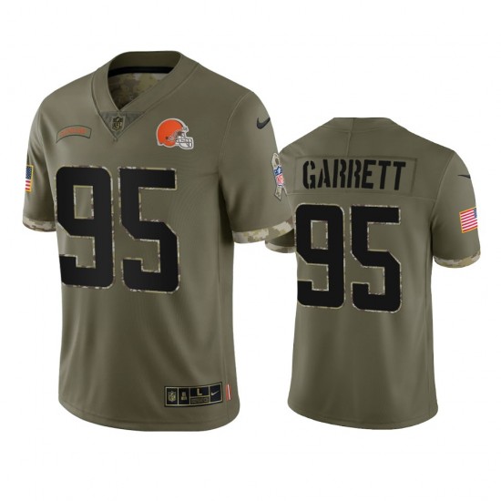 Cleveland Browns Myles Garrett 95 Nike 2022 Salute to Service NFL Jersey