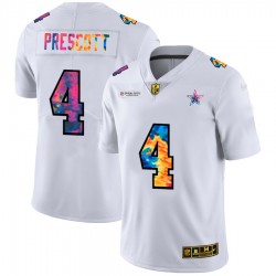 Dallas Cowboys Dak Prescott 4 Nike 2020 Multicolor White NFL Jersey Dallas Cowboys Dak Prescott 4 Nike 2020 Multicolor White NFL Jersey