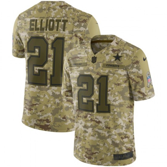 Dallas Cowboys ELLIOTT 21 Nike Salute To Service NFL Jersey