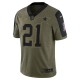 Dallas Cowboys Ezekiel Elliott 21 Nike 2021 Salute to Service NFL Jersey